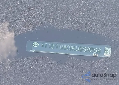 2019 Toyota Camry Le from USA, damaged, VIN 4T1B11HK8KU699998